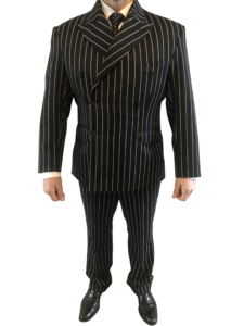 Men's Formal Business Suit - Navy Pinstripe